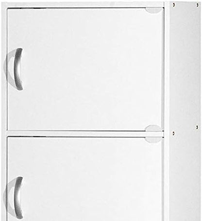 HODEDAH IMPORT Bookcase, White, 5 Door