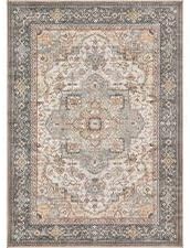 Washable Area Rugs for Living Room - 10x12 Neutral Vintage Distressed Floral Farmhouse Boho Large Soft Floor Rug Indoor Non Slip Carpet for Living Room Bedroom Dining Room Office - Forest Green Orange