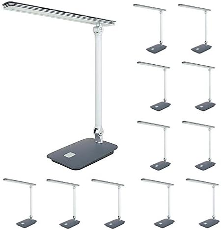 3-level Dimmable Touch Switch Folding LED Desk Lamp 7 Watt, Case of 12 Lamps, White, 2403WHx12 (Case Quantity (12 Lamps))