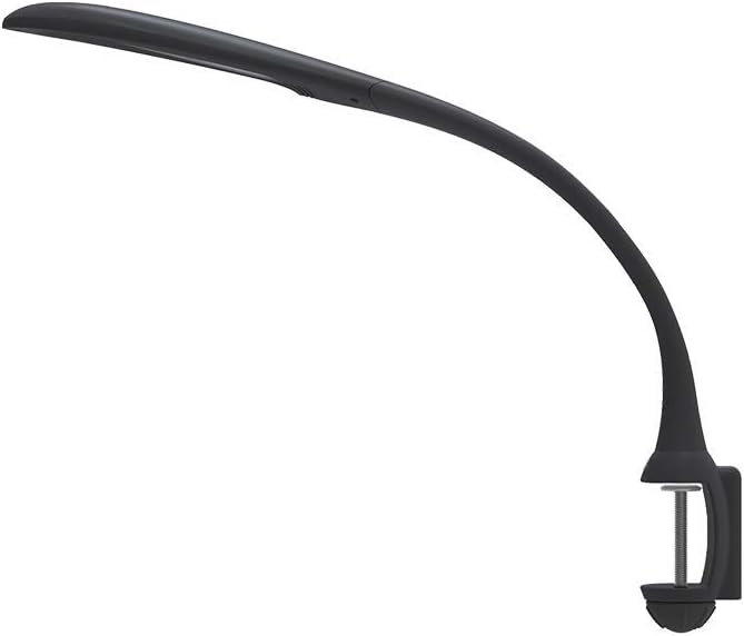 Stella Edge Premium 10W LED Desk Clamp Task Lamp-Black-Adjustable Dimmable Low Vision Natural Table Light - Bright Macular Degeneration Aid Lighting - Hobby, Crafting, Sewing, Artist, Reading, Office