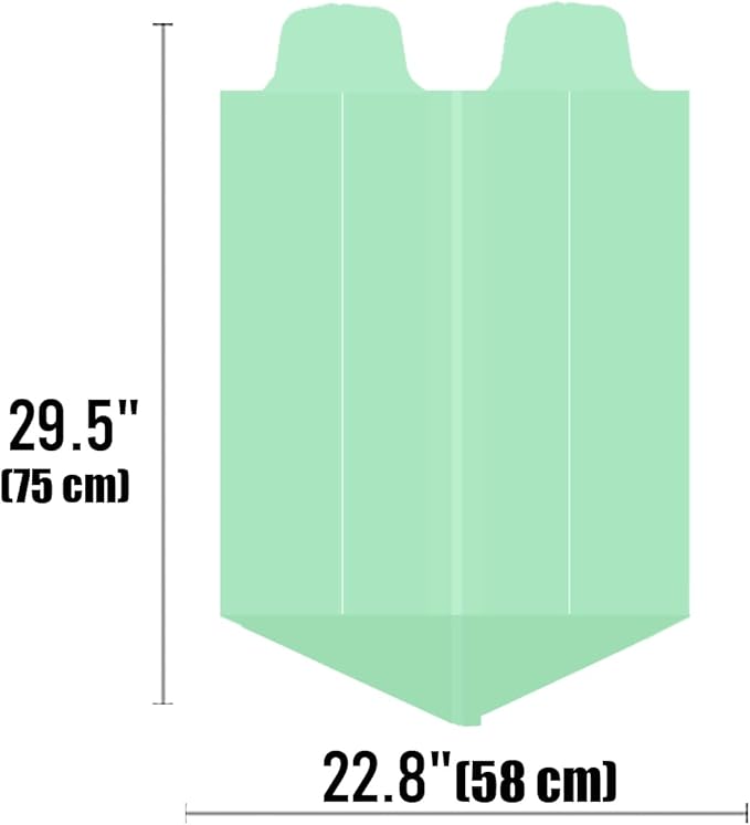 8-10 Gallon Flap Tie Compostable Trash Bags, 240 Count, Compost Bags Kitchen Trash Bags, Sturdy Biodegradable Garbage Bags Food Scrap Waste Bags, ASTM D6400, US BPI Certified, Green