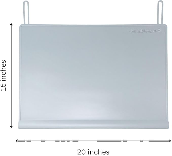 Table Tyke Placemat XL Silicone Baby Placemat with Teething Edge Bumper - Waterproof Toddler Table Mat for Eating, BPA Free, Dishwasher Safe (Pink)