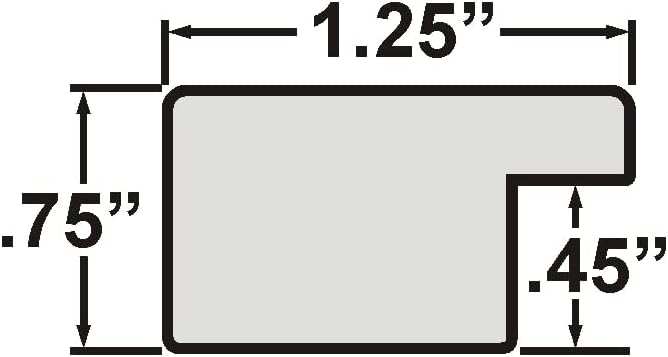 Craig Frames Bauhaus 125, 12x36 Picture Frame, Mystic Satin Black