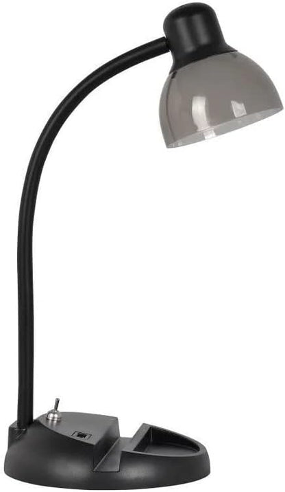 SIMPLEE ADESSO Charging Station LED Desk Lamp, Black Finish