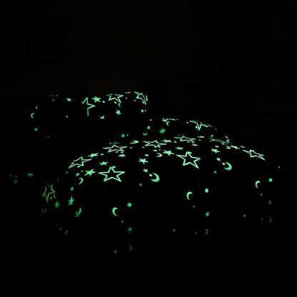 Feelyou Galaxy Glow in The Dark Comforter Set for Girls Kids Twin Purple Universe Starry Night Bedding Set Super Soft Outer Space Stars Moon Comforter Girl Bedroom Glow Decor Bedding Quilted Duvet