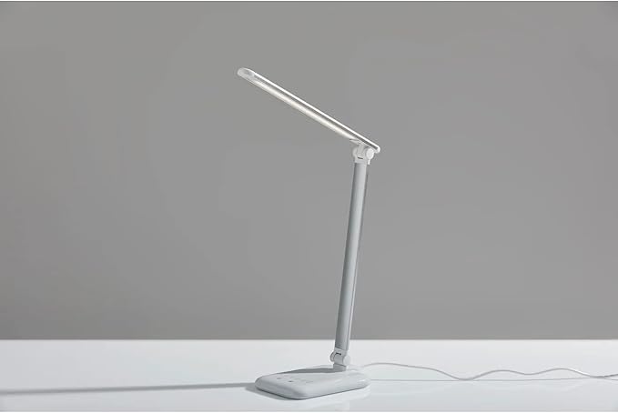 Adesso SL4903-02 Simplee Lennox LED Multi-Function Desk Lamp, Smart, 5 Color Temperature Modes, Improved Wellness and Circadian Rhythm, Dimmer Touch Switch, Reduced Eye Strain, 5ft, White