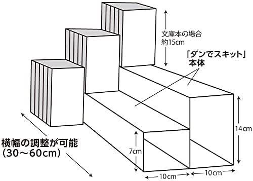 Bookshelf Innovation Made in Japan, Manga organizing kit (3Levels, Black)