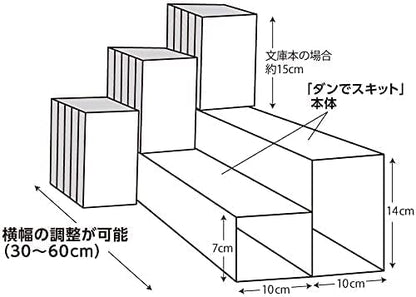 Bookshelf Innovation Made in Japan, Manga organizing kit (3Levels, Black)
