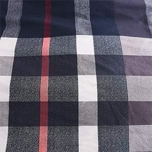 Navy Plaid Comforter Set King Multicolor Checkered Bedding Quilt Set Navy Blue Tartan Grid Comforter Striped Women Navy Blue Blanket King Breathable Navy Blue Checkered Bed Comforter Set