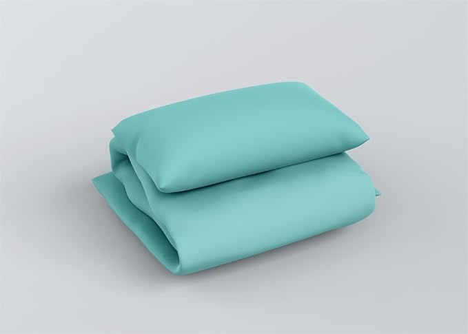 3 Piece Solid Color All Season Bedding Comforter Set Microfiber Soft Lightweight Bedding Set for Kids Teens Adults Room Decor with 1 Comforter and 2 Pillowcases Twin