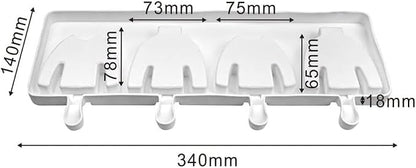 1 Pack Cute Sweater Shape Popsicle Molds Silicone Ice Pop Molds 4 Cavities Popsicle Molds for Kids Adults Ice Cream Mold Cakesicles Mould DIY Popsicle Maker Homemade Popsicle Silicone Molds Z