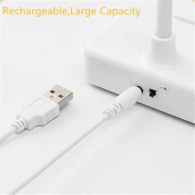Cordless Desk Table Lamp Reading Light Rechargeable Battery 2200m,Touch 3 LED Modes,Dimmable,Small,Gooseneck, Highest 17.7",Lamp for Kids Bedroom Bedside