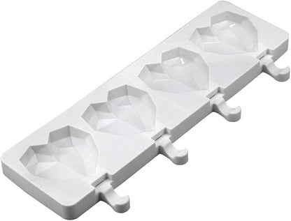 Popsicles Molds, Cake Pop Mold 4 Cavities Ice Pop Cakesicle Molds Silicone Ice Cream Mold, Silicone Popsicle Molds, Ice Pop Mold, Silicone Popsicles Molds for Kids, Reusable Popsicle Maker
