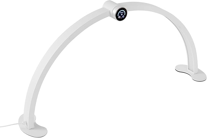 LED Half Moon Nail Desk Lamp for Professionals Smart Display 3000-6000k 45w Adjustable Brightness, Color Temperature Led Light for Nails Desk Lamp 29.5IN