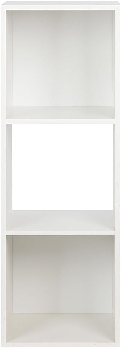 PACHIRA E-Commerce Wooden Storage Cubes Bookcase, Unit Shelf, Closet Cabinet, Organizer Rack in Living Room, Bedroom, Study, 3 Cube, White