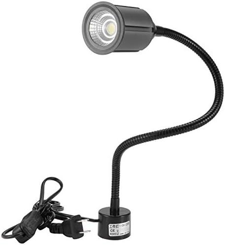 Hyuduo LED Lamp with Magnetic Base, 12W Long Flexible Gooseneck Desk Work Lamp, Sewing Machine Light for Workbench, Metal Lathe, Drill Press