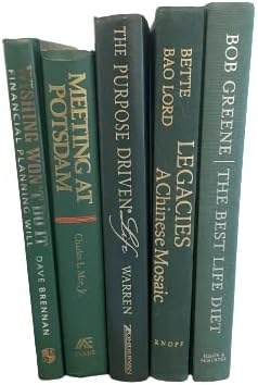 Colored Real Decorative Book Set - Decor Books for Book Shelf Decor, Home Decor for Shelves & Bookcases - Perfect for Book Decor, Decorative Books for Home Decor, & Books for Decor (Dark Green)