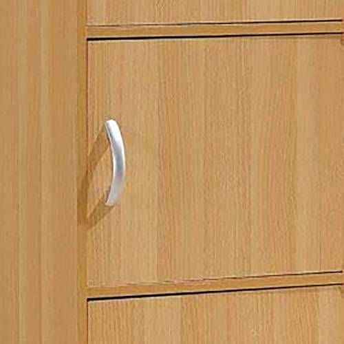 HODEDAH IMPORT 4-Shelf Bookcase Cabinet, Beech