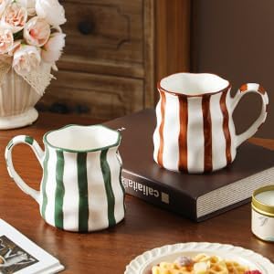 Ceramic Mug,14 oz Cute Mug,Cute Coffee Mug,Large Mug,Ceramic Coffee Mug,Hand-Painted Coffee Cup (Brown)
