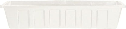 Novelty Poly-Pro Plastic Flower Box Planter, White, 18-Inch