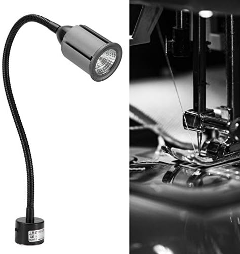 Hyuduo LED Lamp with Magnetic Base, 12W Long Flexible Gooseneck Desk Work Lamp, Sewing Machine Light for Workbench, Metal Lathe, Drill Press