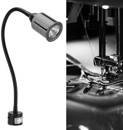 Hyuduo LED Lamp with Magnetic Base, 12W Long Flexible Gooseneck Desk Work Lamp, Sewing Machine Light for Workbench, Metal Lathe, Drill Press