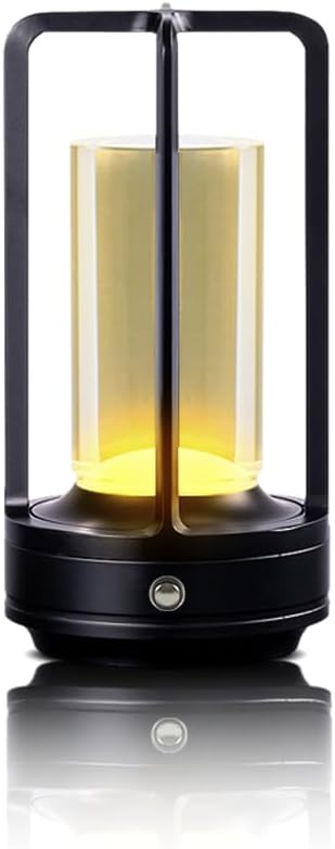 Portable Metal Desk Lamp,3-Color Touch Control, Rechargeable Battery - Ideal Bedside Lamp for Bedroom Nightstand