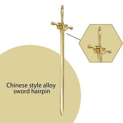 2 Pcs Girls Chopsticks Vintage Hair Sticks Hairpins Vintage Hair Accessories for Women Girls Long Hair (Golden)