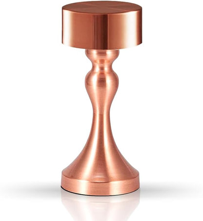 Portable Metal Desk Lamp, Cordless Metal LED Table Lamp,3 Color Touch Control Rechargeable Lamp,3-Levels Brightness Room Decor Desk Lamp,Bedside Lamp,Dining Room Lamp (Rose Gold)