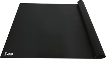 Extra Large Silicone Mat Kitchen Counter Heat Resistant Table Mat 36" x 24" | Place Mats, Countertop Protector , Thick Placemats Washable Silicone Mats for Kitchen Counter Dining Table Mat, Black , Sapid