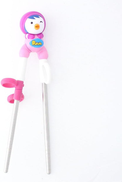 Petty Training Chopsticks for Right-hand Children Kids Stainless Steel, Edison Friends Chopsticks, Made in Korea