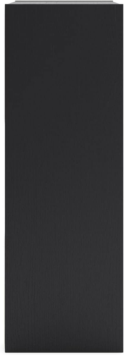 Signature Design by Ashley Langdrew Contemporary 9 Cube Storage Organizer or Bookcase, Black