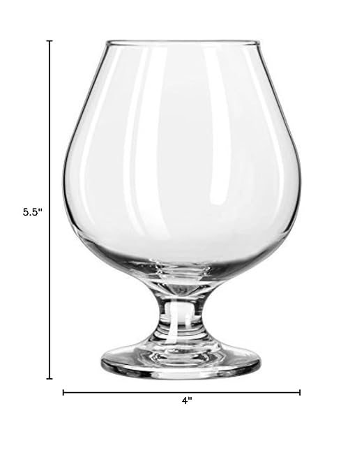 Libbey 3708 Embassy Brandy, 17.5 oz., 5.5" Height, 4" Width, 5.5" Length, Large, Clear (Pack of 24)