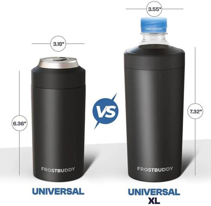 Frost Buddy XL Can Cooler - Fits 12/16/20/24 oz Cans & Bottles (Navy) | Keeps drinks chilled 12+ hrs | No sweat, no condensation | Fits slim & standard cans