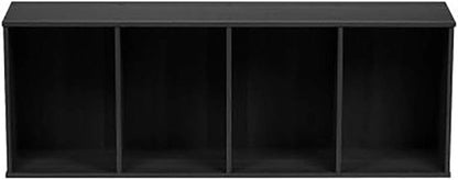 IRIS USA, Inc. Small Spaces Wood, Bookshelf Storage Shelf, Bookcase, 4-Tier, Black