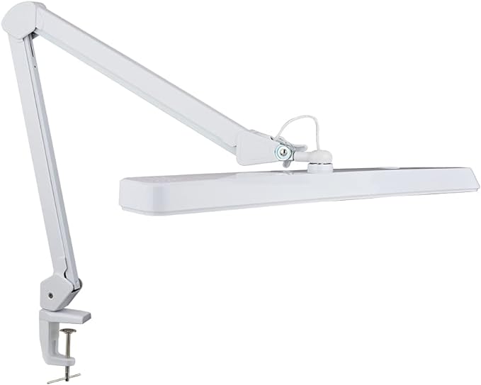 Neatfi (New Model) XL 2,500 Lumens LED Task Lamp with Clamp, 3 Light Modes, 3000-6000K Correlated Color Temperature, 30W Super Bright Desk Lamp, Dimmable, 162 Pcs SMD LED (CCT, White)