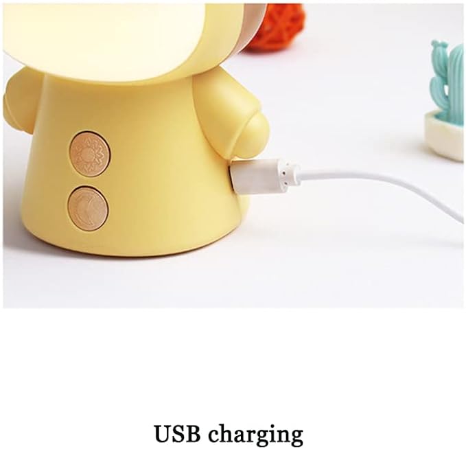 Cartoon Led Desk Lamp Fun Cute Learning Folding Rechargeable Eye Protection Student Children Kids Reading Night Light Bedside Gradient Colour