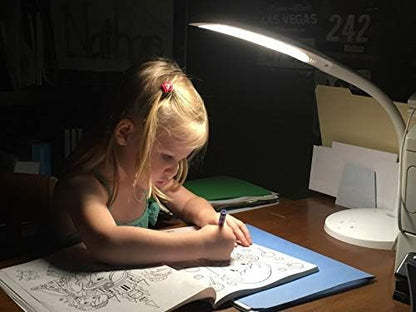 Stella Edge Premium 10W LED Desk Clamp Task Lamp-Black-Adjustable Dimmable Low Vision Natural Table Light - Bright Macular Degeneration Aid Lighting - Hobby, Crafting, Sewing, Artist, Reading, Office