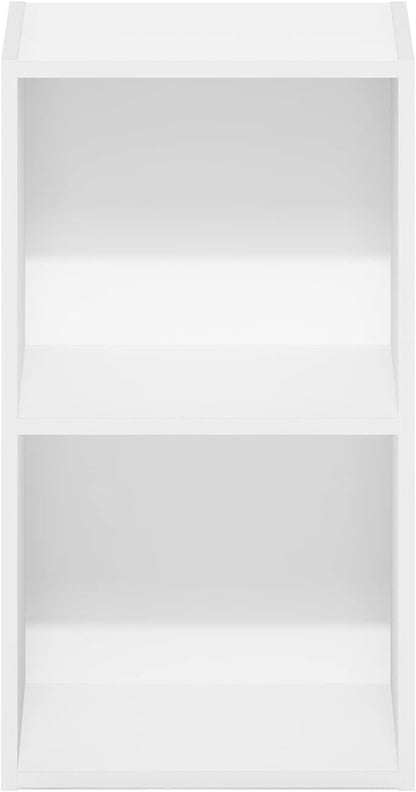 Furinno Luder Bookcase / Book / Storage, 2-Tier Cube, White