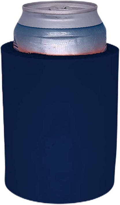 Blank Thick Foam Old School Can Cooler (4 Pack, Navy Blue)