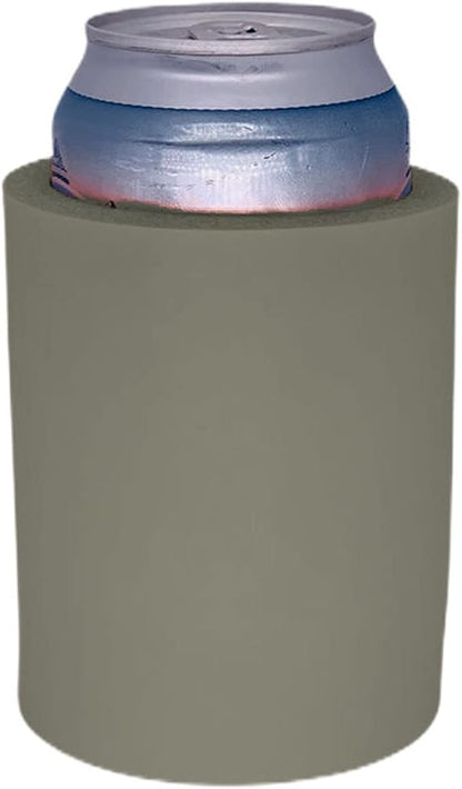 Blank Thick Foam Old School Can Cooler (2 Pack, Gray)