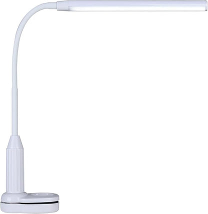 LED Desk Lamp, Clamp on Desk Light, Eye-Caring Gooseneck Clip on Light, 3 Color Modes, Stepless Dimming - Highly Adjustable Clamp Task Lamp/Table Lamp for Reading, Sewing, Drafting, Office