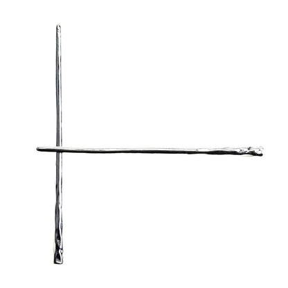 YILE Set of 2 Hair Sticks Chinese Hairpin Metal Hair Accessories Classic Hair Accessories for Women Lady Girls (Silver)