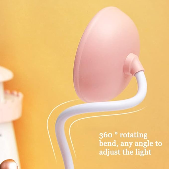 Cartoon Led Desk Lamp Fun Cute Learning Folding Rechargeable Eye Protection Student Children Kids Reading Night Light Bedside Gradient Colour