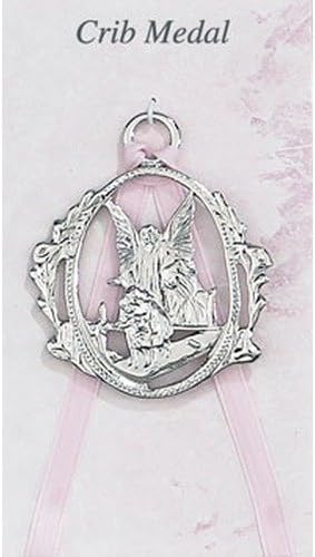 McVan Inc. Guardian Angel Crib Medal Pink - Décor Gift Religious PW6-P-MCVAN