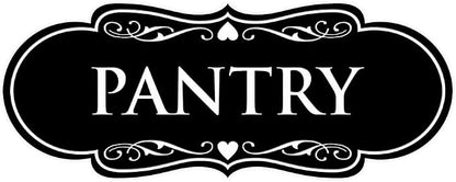 Designer Pantry Sign (Black) - Medium