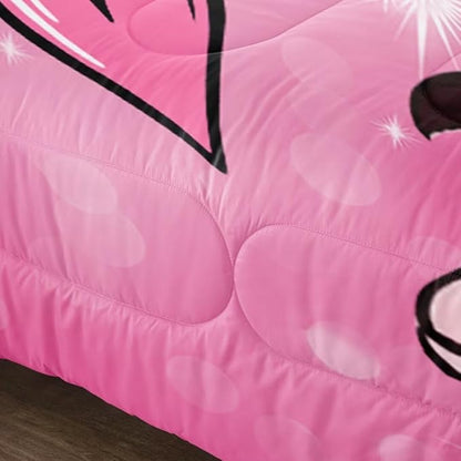 Black Girl Comforter Set Twin for Kids,Black Girl Magic Bedding Set,Cuet Black Princess Girl Comforter Black Queen Melanin Bedroom Bed Set