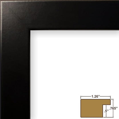 Craig Frames 26273 11 by 17-Inch Picture Frame, Smooth Wrap Finish, 1.26-Inch Wide, Black Satin