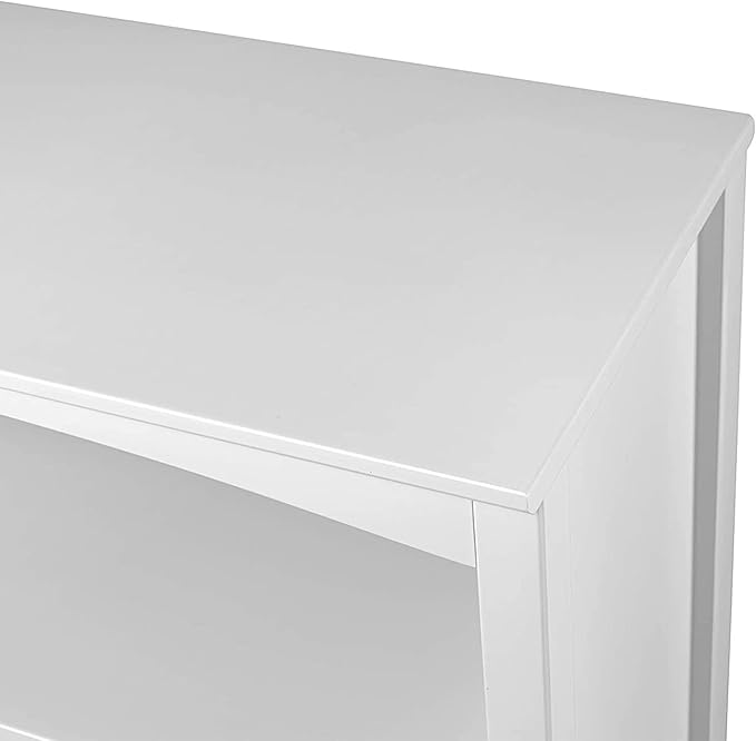 Shaker Style 3 Shelf Bookcase / Solid Wood / 36" High / Adjustable Shelving / Closed Back / Display Bookshelf for Living Room, Bedroom, Home and Office, White