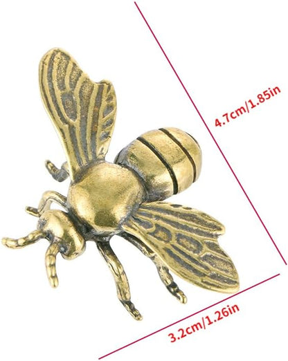 Vintage Solid Brass Bee Figurine - Adorable Desk Decor for Collectors - Perfect Home or Office Accent(Bee)